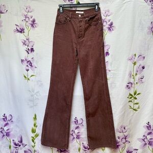 Pacsun Brown Corduroy High Rise Bootcut Jeans